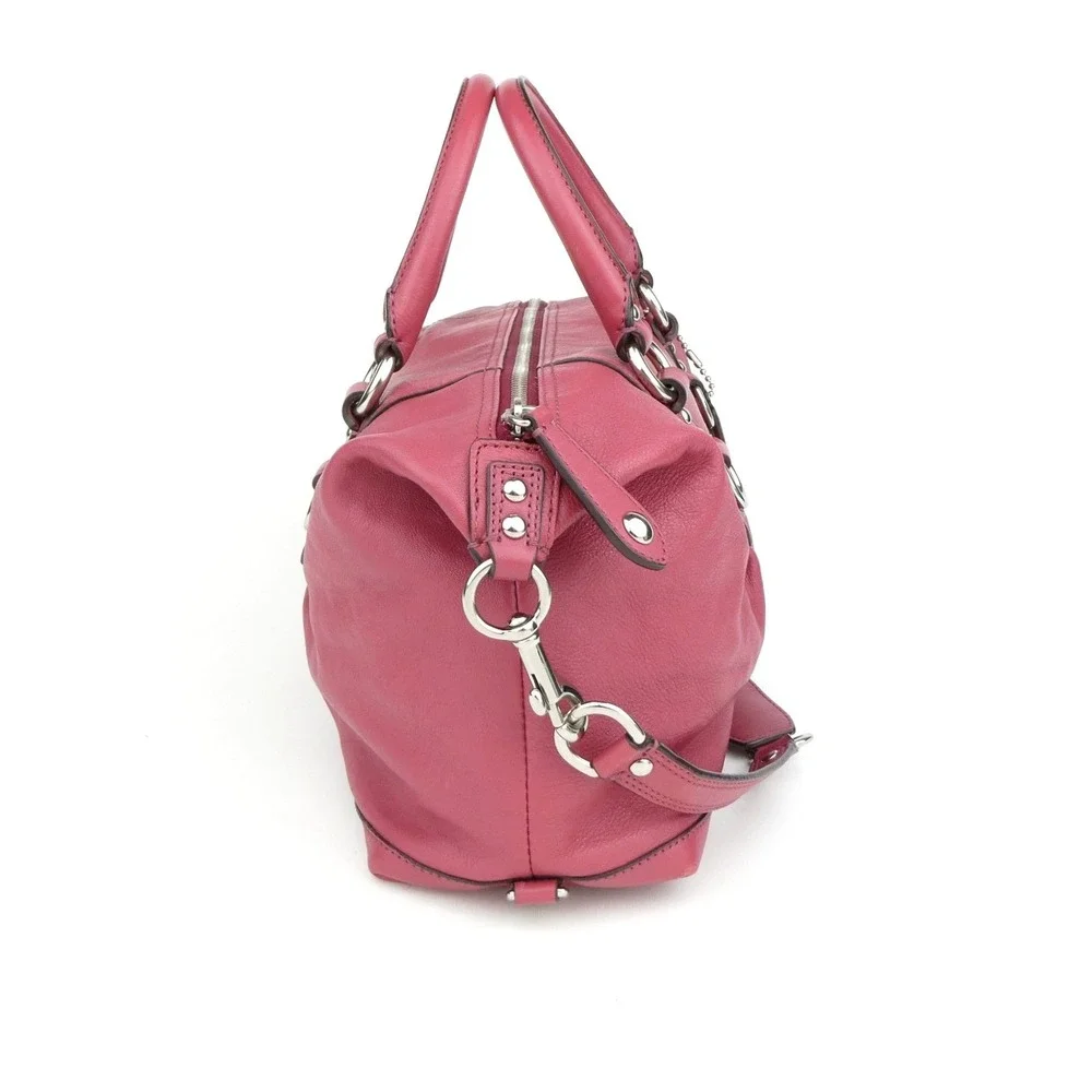 Coach Ashley Pink Leather Satchel Shoulder Bag F15445